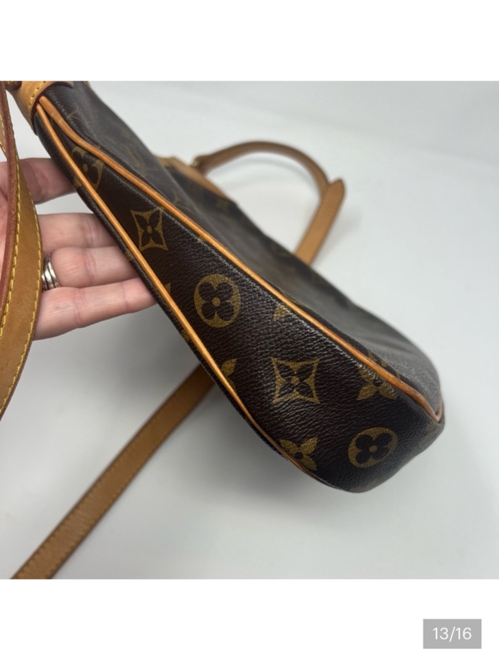 Louis Vuitton Odeon PM Monogram Canvas Crossbody with Vachetta Trim - Picture 14 of 15